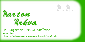 marton mrkva business card